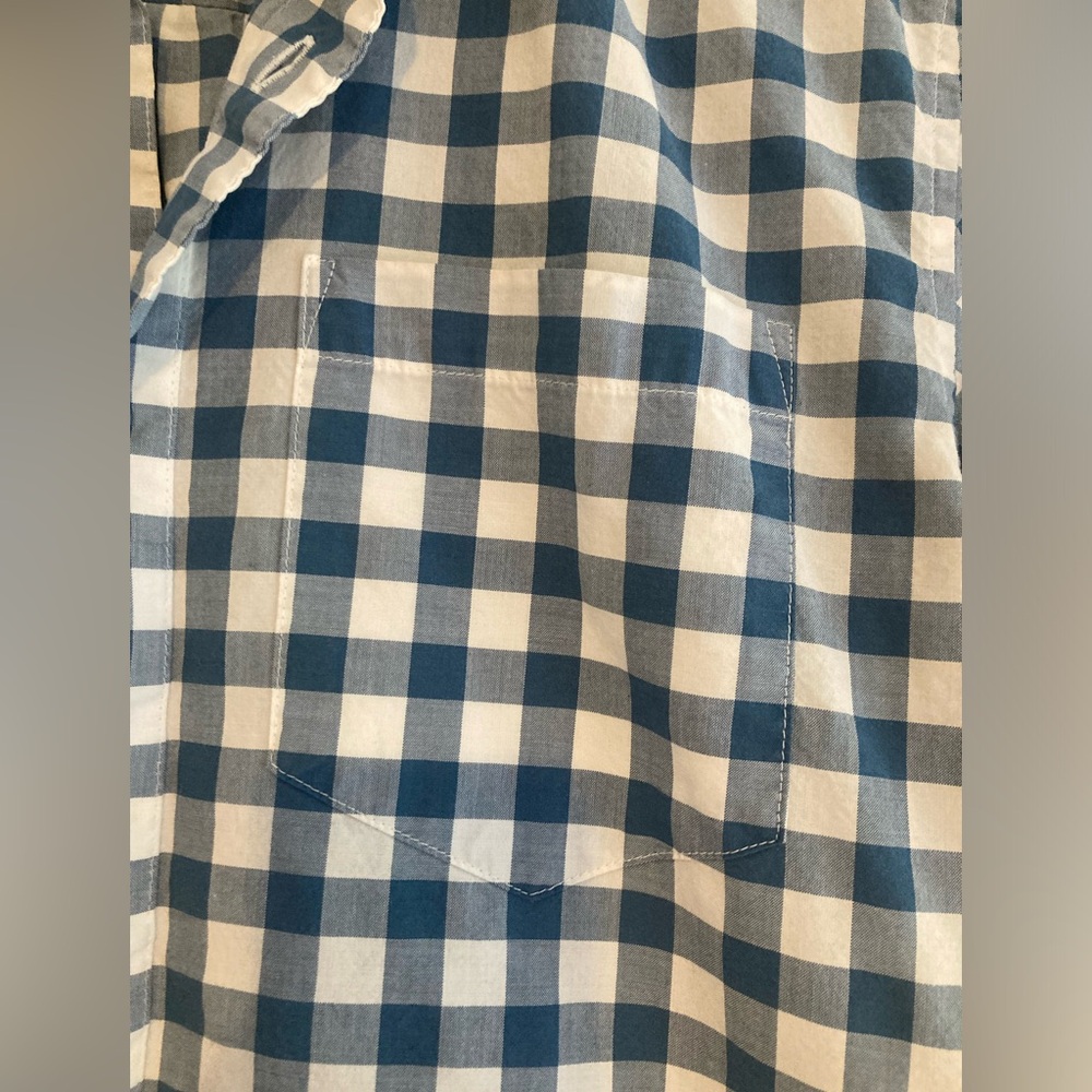 Patagonia Organic Cotton Blue and White Checkered Men's Shirt - Picture 4 of 7